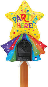 The Party's Here Mailbox Balloon