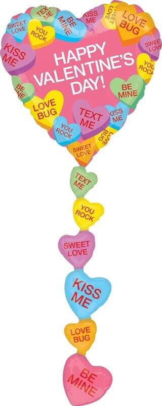 Valentine Candy Hearts Balloon