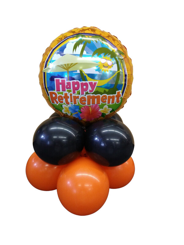 18 inch Foil  Balloon Tabletop Retirement Centerpiece
