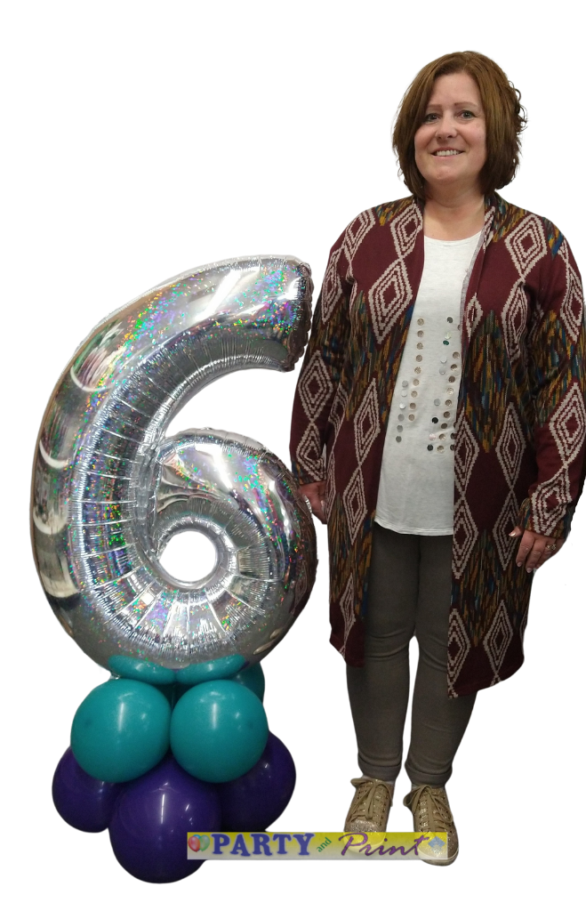40 Inch Number on a Balloon Base