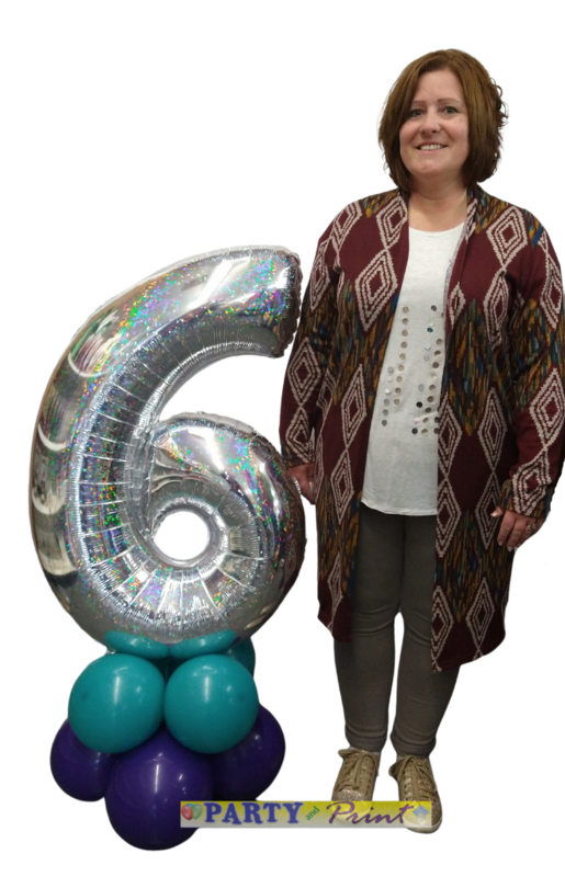 40 Inch Number on a Balloon Base