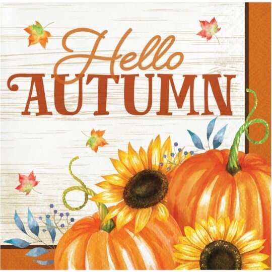 Harvest Truck Tableware, Product Options: Hello Autumn Beverage Napkins (16 ct.)