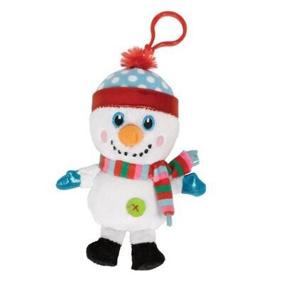 Christmas Plush Keychain, Options: Snowman