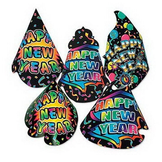 Colorful New Years Eve Hats