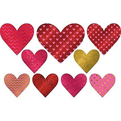 Glitter Heart Cutouts