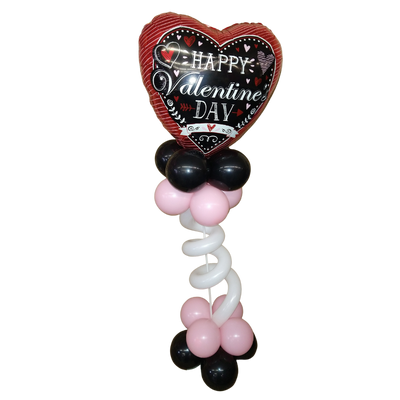 Tall Table Centerpiece with 18" Valentine's Day Foil Balloon