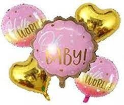 Oh Baby, Pink Balloon set of 5