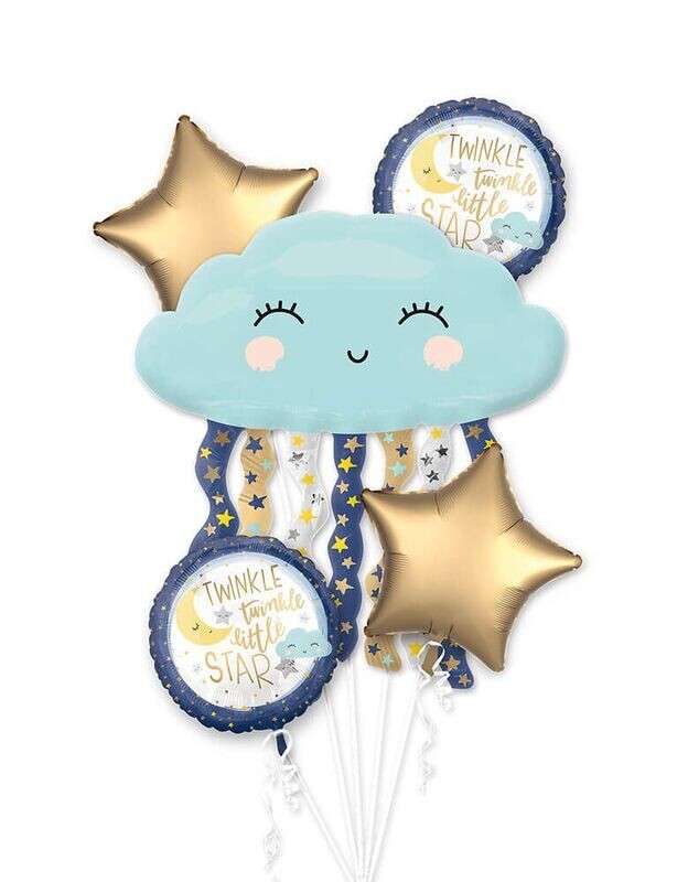Twinkle Little Star,Blue Balloon set of 5