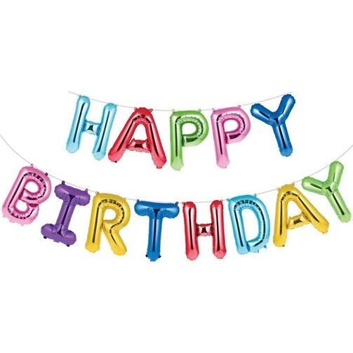 Happy Birthday Balloon Banner