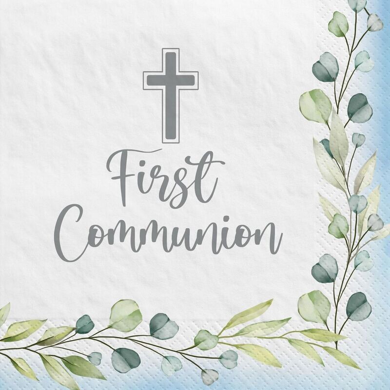 First Communion Tableware - Blue