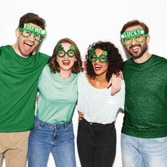 St Patrick's Day Printed Paper Glasses