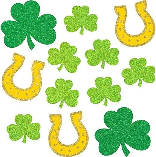 St Patrick's Day Glitter Cutouts