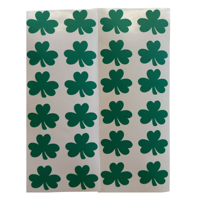 Vinyl Clover Stickers (removable), Size: 24 One inch Stickers