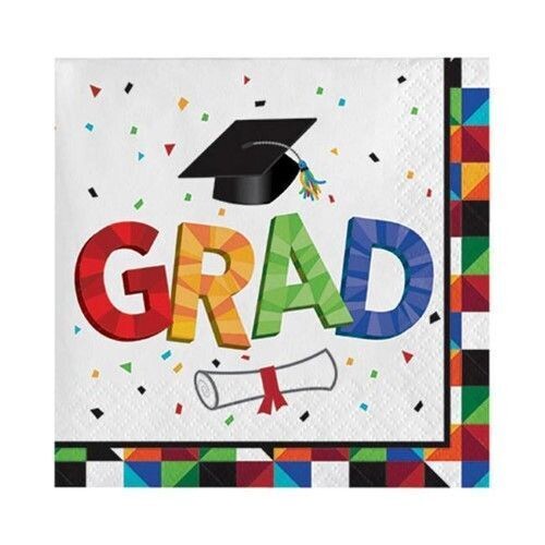 Congrats Grad Plates and Napkins, Options: Luncheon Napkin (16 ct.)