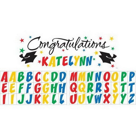 Giant Graduation Party Banner Customizable