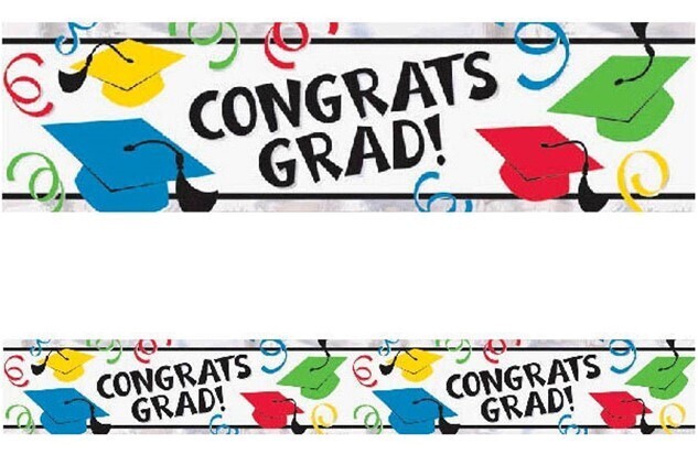 Foil Graduation Banner (9 ft by 5)