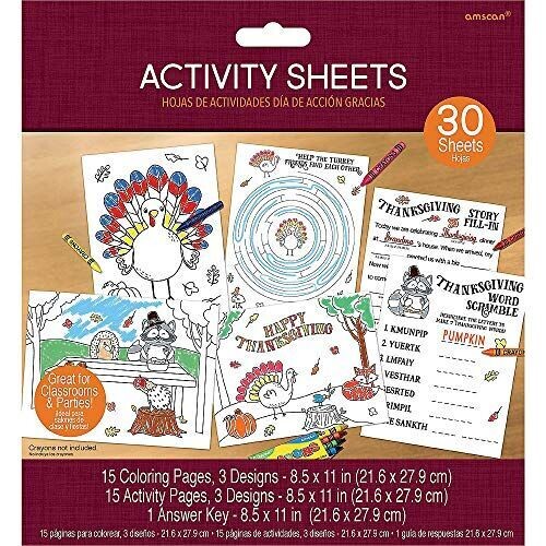Thanksgiving Activity Sheets
