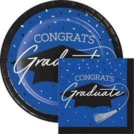 School Spirit Congrats Graduate Plates and Napkins