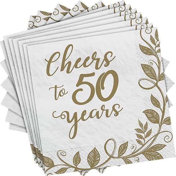 50th Golden Anniversary, Products Available: Beverage Napkin (16 ct.)