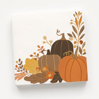 Golden Autumn Tableware - Click for all options, Product options: Autumn Harvest Luncheon Napkin (16 ct.)