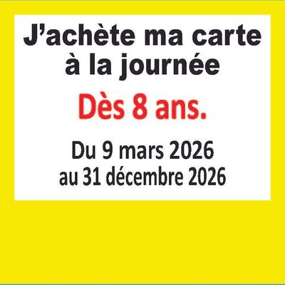 Carte pêche Carte pêche "journée" dès 8 ans.