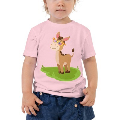 Cute Donkey Kids T-Shirt, Toddler Short Sleeve Tee