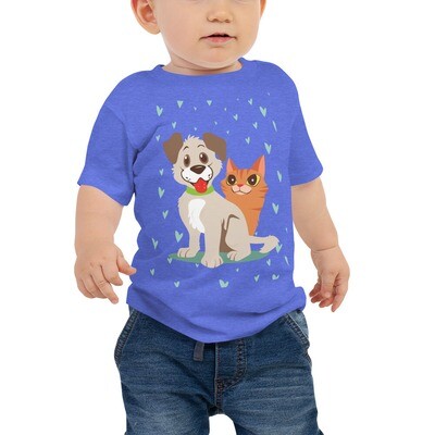 Puppy and Kitten Baby T-Shirt Jersey Short Sleeve Tee