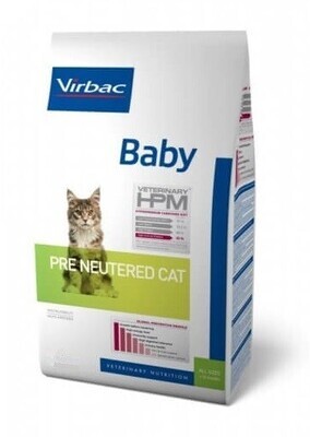 Virbac HPM Cat Baby Pre Neutered kaķu barība 400g - 3kg