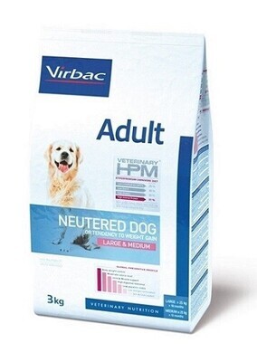 Virbac HPM Dog Adult Neutered Large & Medium Suņu Barība 3kg - 12kg