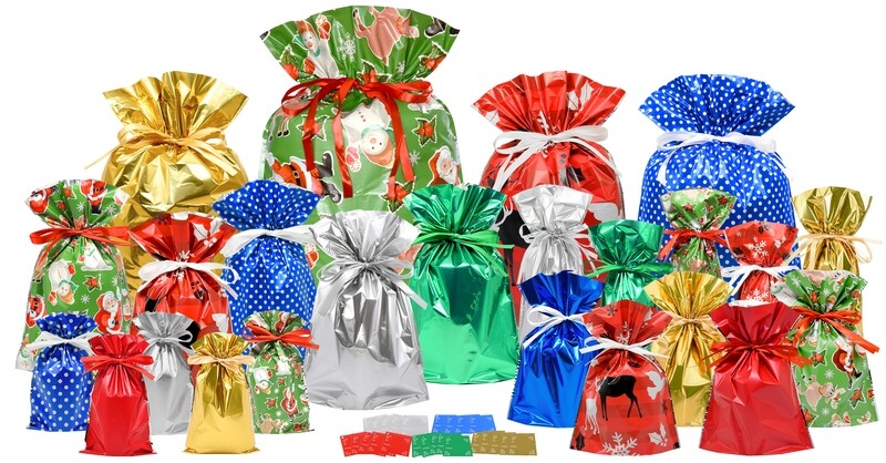 48pc Gift Bag with Tag Set (24 Gift Bags and 24 Gift Tags)