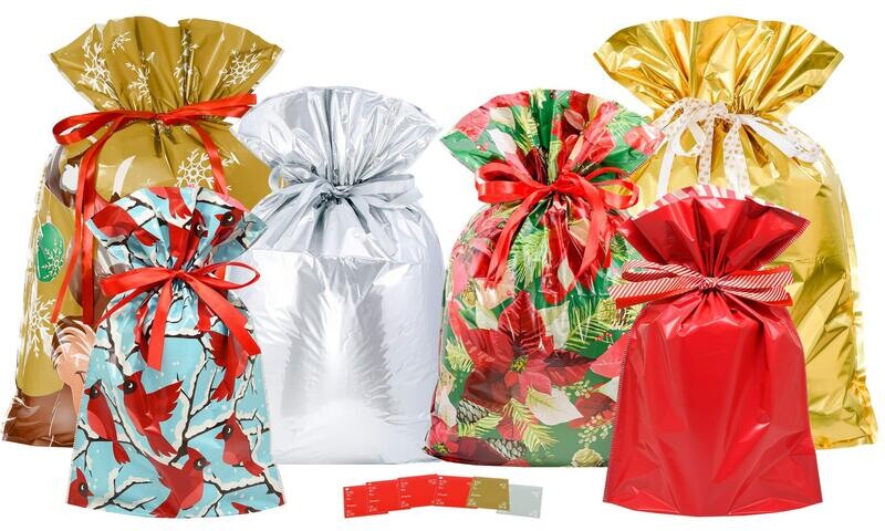 12-Piece Variety Gift Bag Set (6 Gift Bags and 6 Gift Tags)