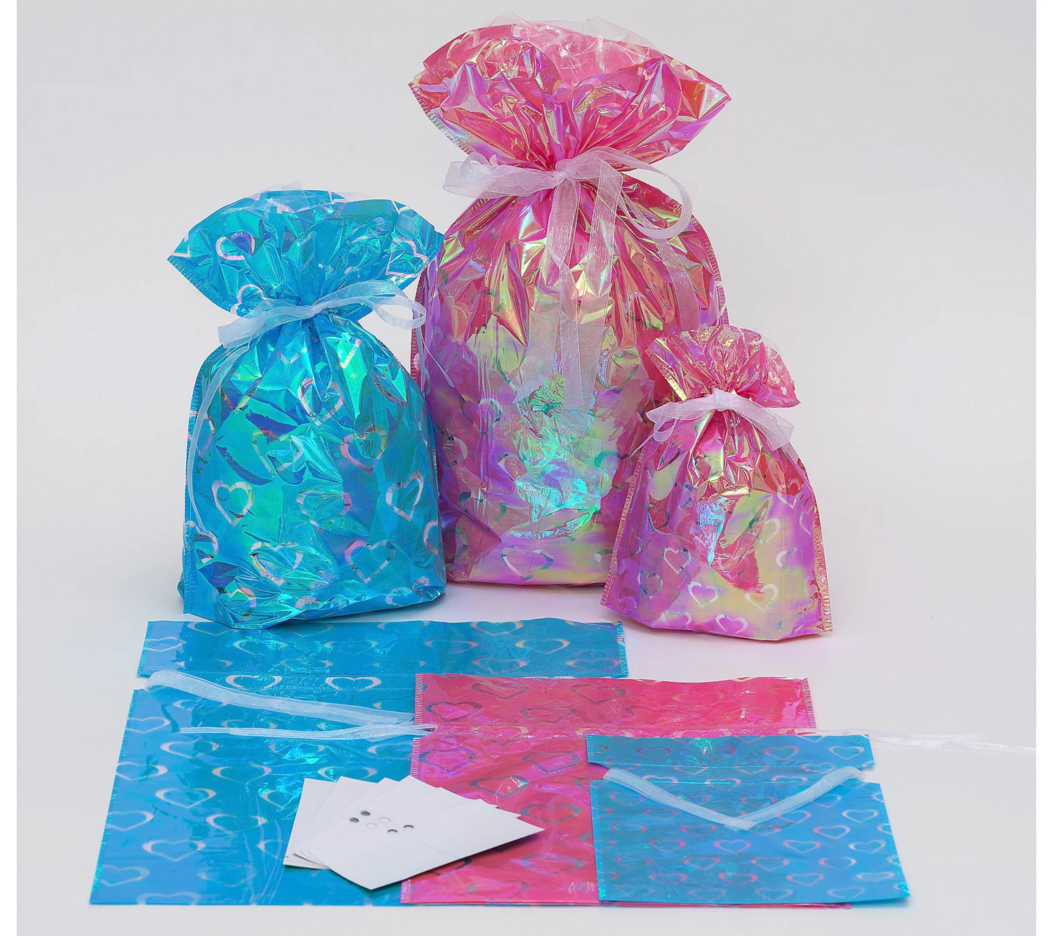 12-Piece Hearts Gift Bag Set (6 Gift Bags and 6 Gift Tags)