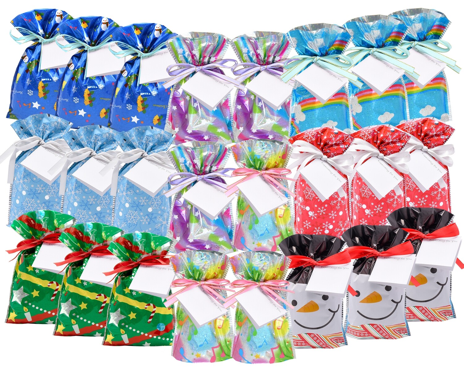 48 Piece Small Gift Bag Set (24 Gift Bags and 24 Gift Tags)