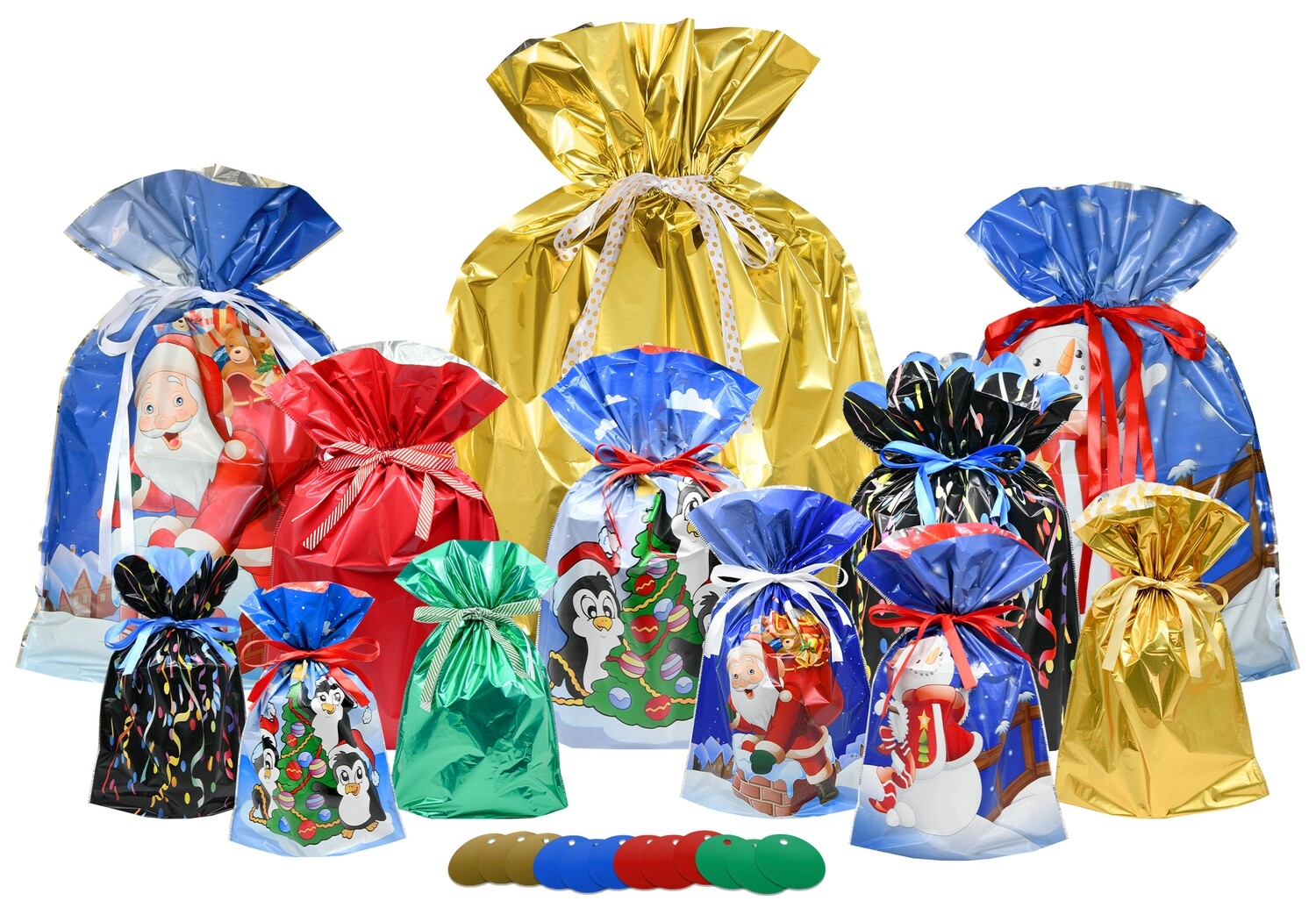 24-Piece Davis Gift Bag Set (12 Gift Bags and 12 Gift Tags)