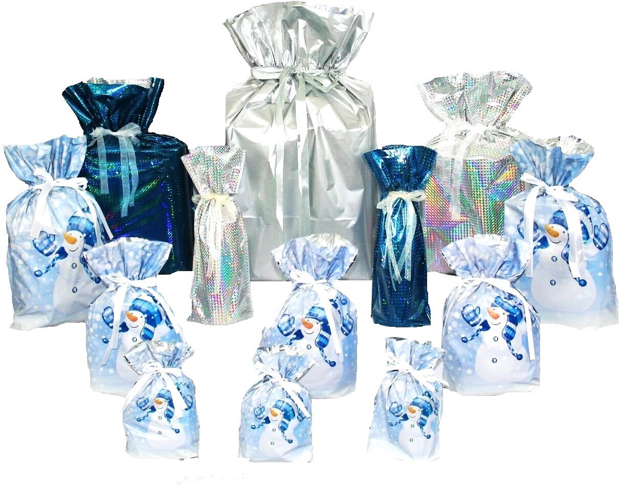 26-Piece Snowman Gift Bag Set (13 Gift Bags and 13 Gift Tags)