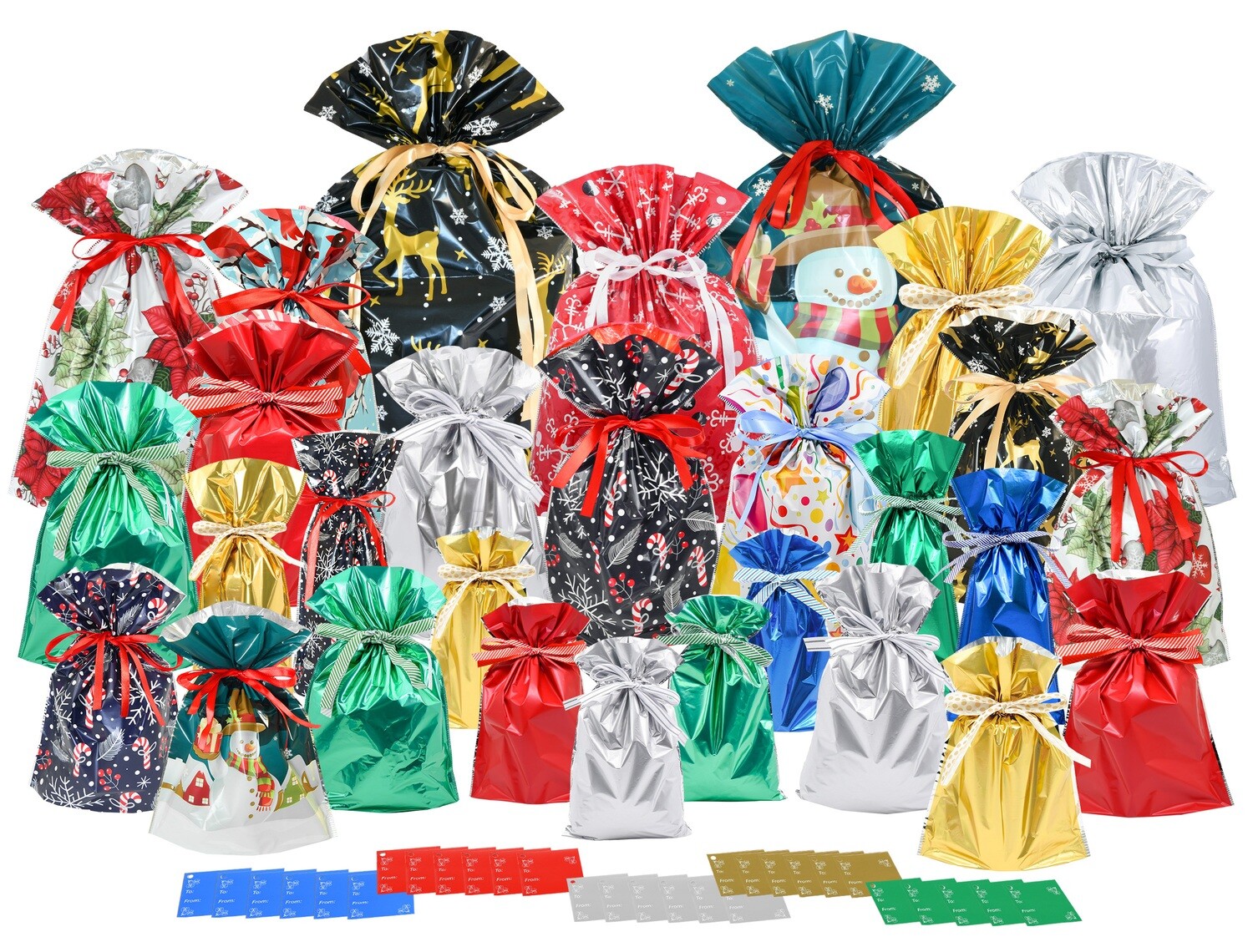 58-Piece Gift Bag Set (29 Gift Bags and 29 Gift Tags)