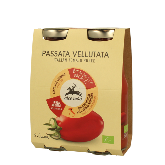 Feines Tomatenpüree Vellutata Glasflaschen 2x200g BIO