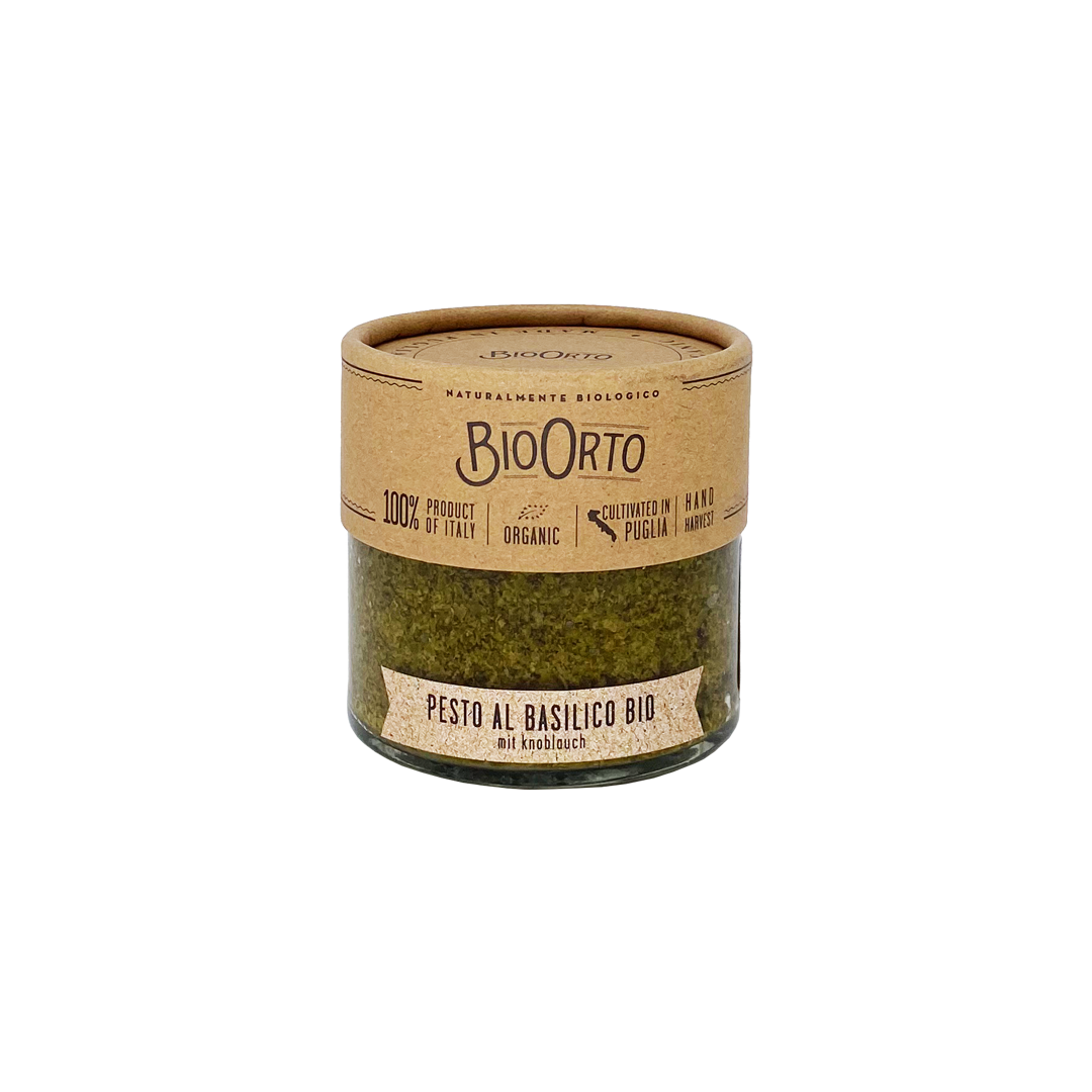 Pesto mit Basilikum und Knoblauch 180g BIO