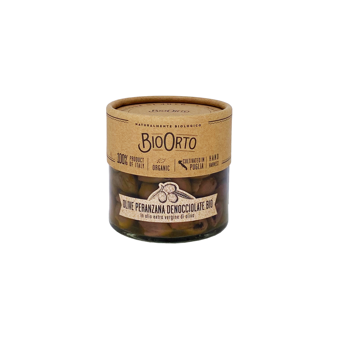 OLIVEN Peranzana in Olivenöl extra vergine 180g BIO