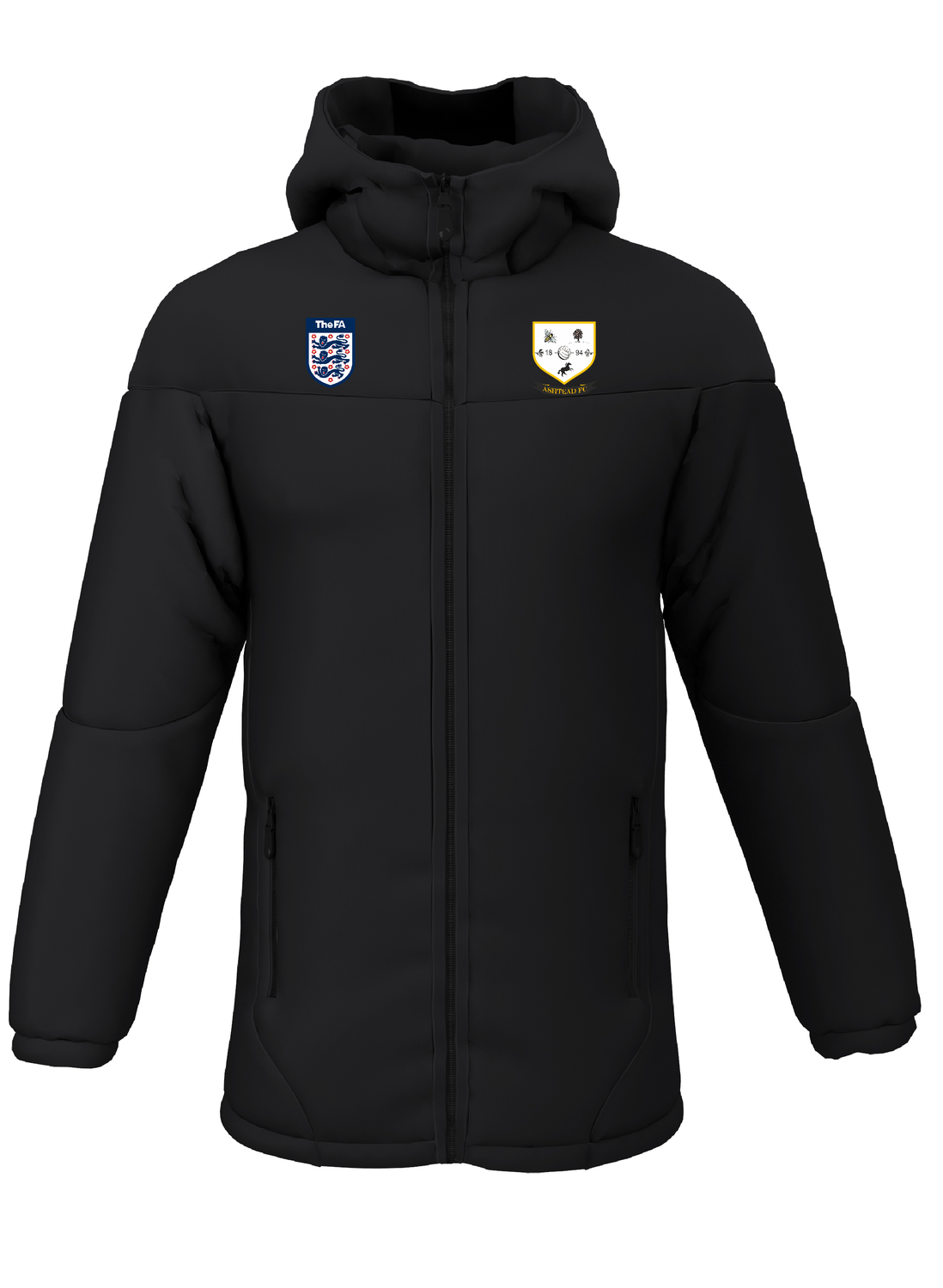 Ashtead FC Coaches contoured thermal jacket / coat