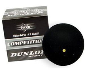 Dunlop single yellow dot Pro Squash ball