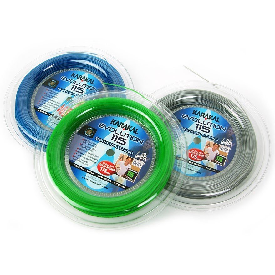 Karakal Evolution 115 Squash Strings 100M Coil Karakal Evolution 115 Squash Strings 100M Coil