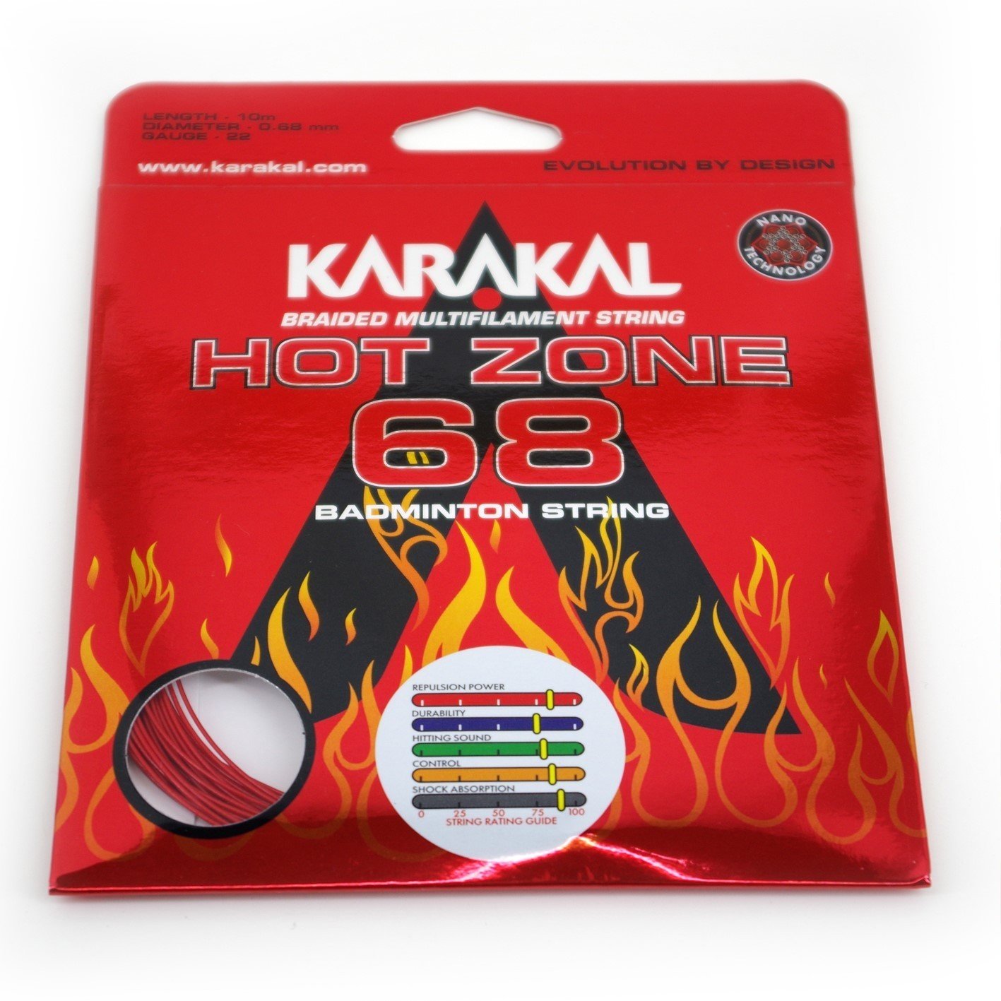 Karakal Hot Zone 68 Badminton Strings Karakal Hot Zone 68 Badminton Strings