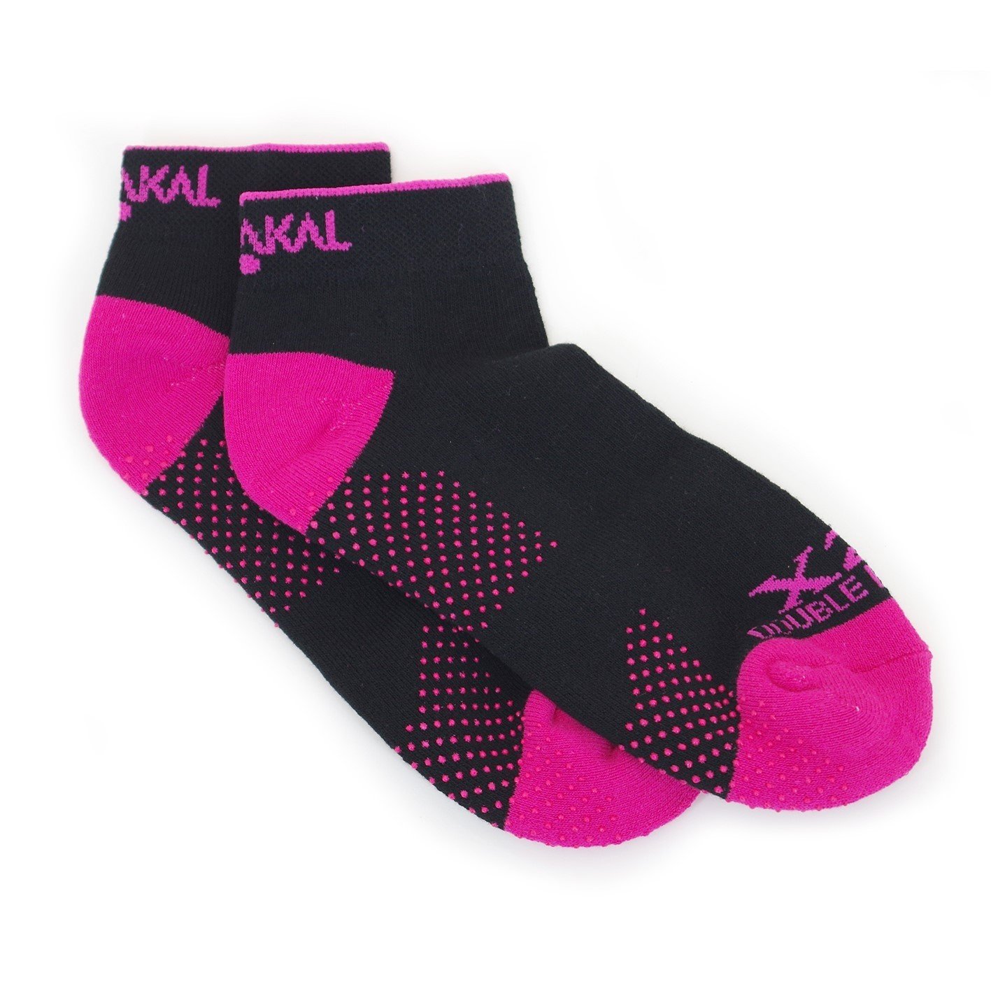 Karakal X2+ Ladies Trainer Socks - Black and Hot Pink Karakal X2+ Ladies Trainer Socks - Black and Hot Pink