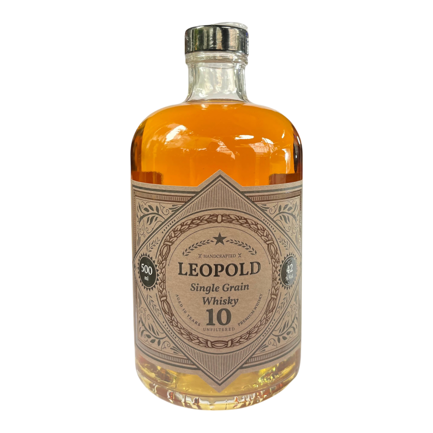 Single Grain 10 years Whisky, Leopold, BIO, 500ml