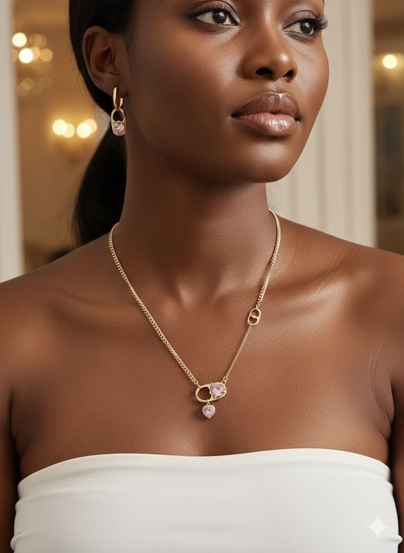 Pink Crystal Necklace