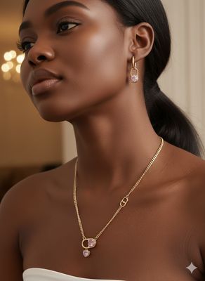 Pink Crystal Necklace