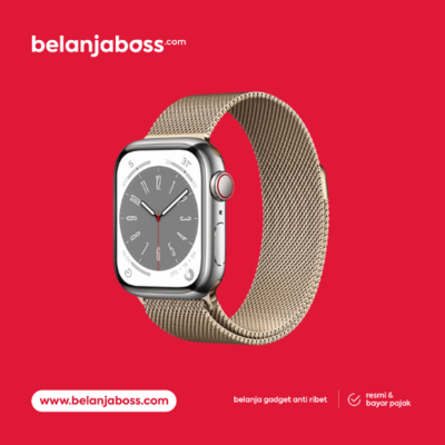 Apple Watch 8 Silver Stainless Steel Case with Milanese Loop