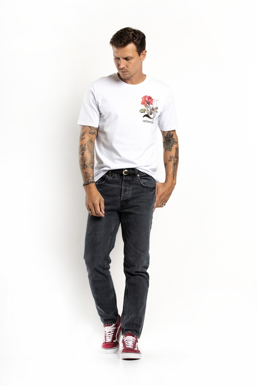 Camiseta Masculina Estampada -  Flor