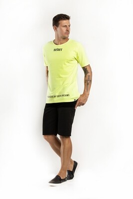 Camiseta Masculina Estampada - Verde Neon